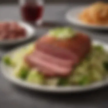 A Culinary Delight: Publix Corned Beef and Cabbage Deliciously plated corned beef with vibrant cabbage