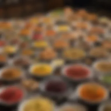 A Palette of Global Flavors Diverse cuisines displayed at a buffet.