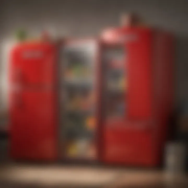 Maintenance tips for red retro refrigerator