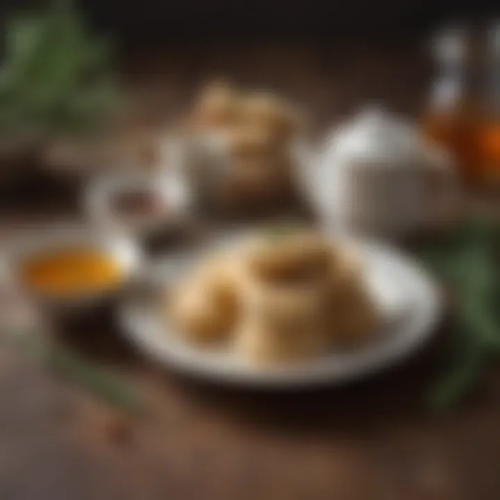 A stylish tea setup featuring rosemary shortbread