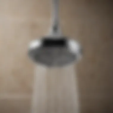 A close-up view of a high-efficiency shower head attachment designed for cleaning.