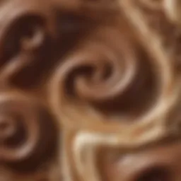 A close-up view of a Snicker Blizzard showcasing its creamy texture and rich chocolate swirls.