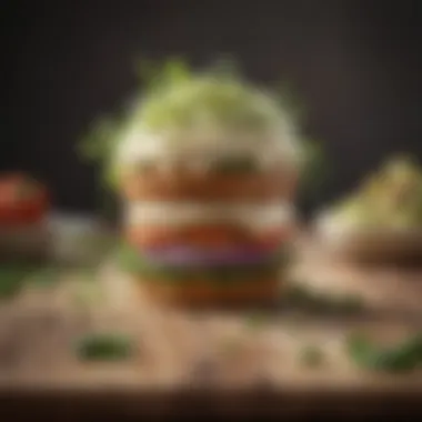 A creative recipe card illustrating a dish using Sprouts Vegan Mayo