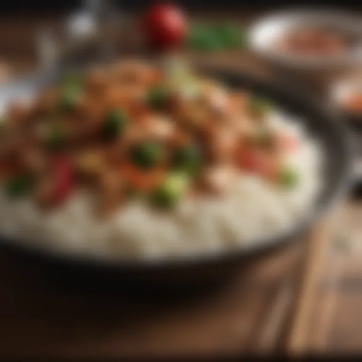 Pairing suggestions for chicken veg stir fry with rice and sauces