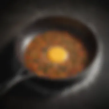 Bubbling Fry Pan A frying pan filled with bubbling oil and vibrant ingredients