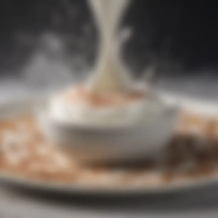 Elegant frothing process with steaming milk