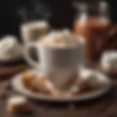 Elevating Flavor with Gourmet Accents Gourmet marshmallows and spices alongside hot chocolate