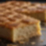 A beautifully baked sweet matzo kugel showcasing a golden-brown top