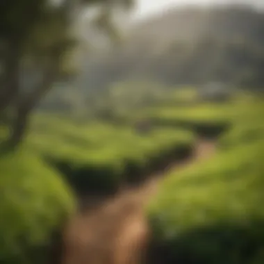 A serene tea plantation illustrating sustainable sourcing practices