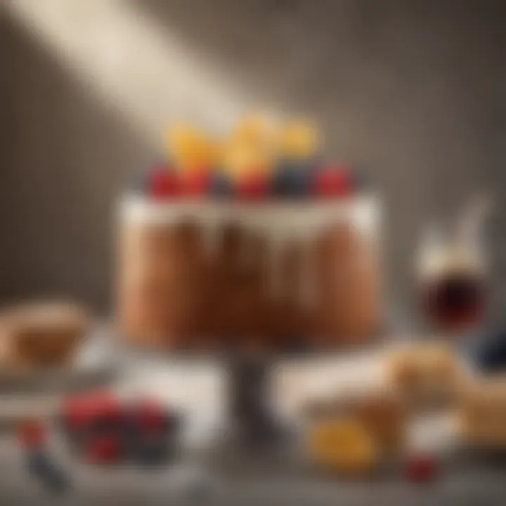 A creative display of gluten-free and vegan cake varieties.