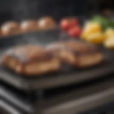 Easy cleanup of an indoor grill's non-stick surface