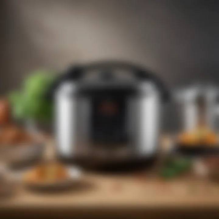 An array of pressure cookers showcasing various features