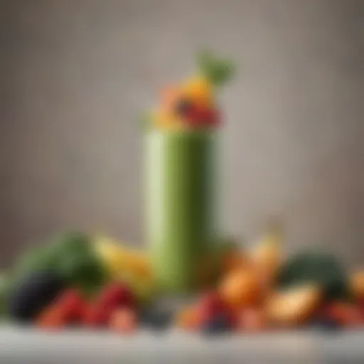 A vibrant array of fresh fruits and vegetables arranged aesthetically