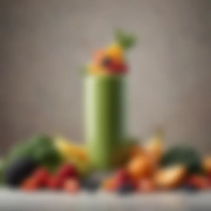 A vibrant array of fresh fruits and vegetables arranged aesthetically