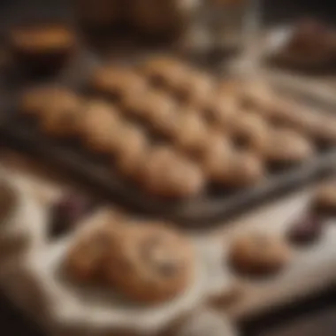 Timeless Treats: The Historical Roots of Raisin Cookies An ancient cookbook open to a traditional raisin cookie recipe