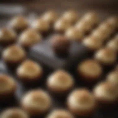 A close-up of a cupcake box being sealed for delivery.