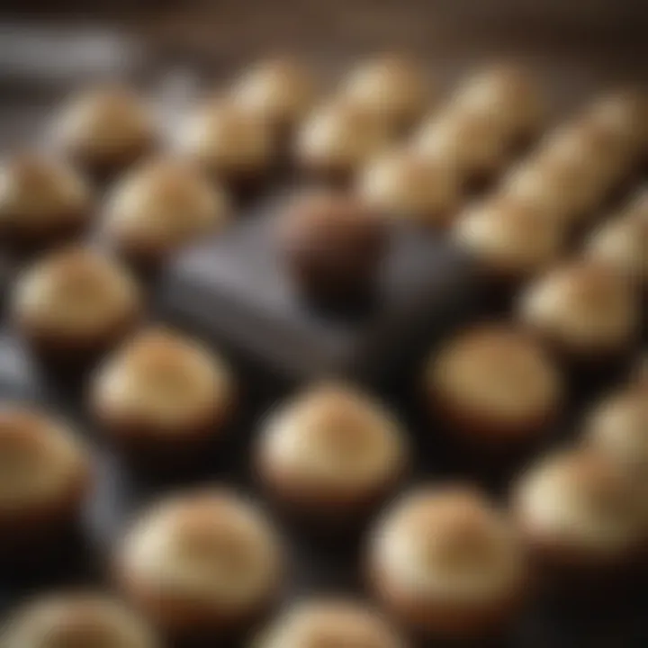 A close-up of a cupcake box being sealed for delivery.