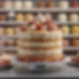 An elegant display of various ice cream cakes at WinCo, showcasing diverse flavors and decorations.