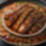 A vibrant bowl of honey teriyaki marinade showcasing its rich color and texture