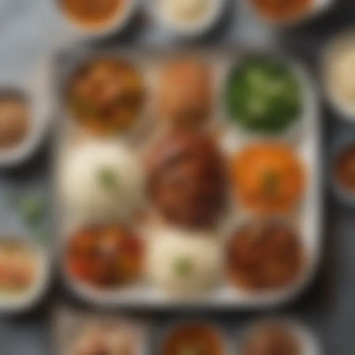 A variety of dishes enhanced with honey teriyaki marinade, including vegetables and rice