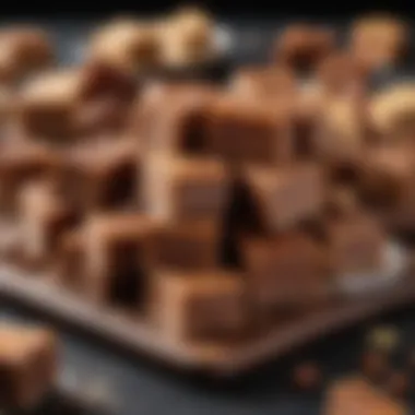 Variations of Lactose-Free Fudge A mouth-watering plate of luxurious lactose-free fudge variations