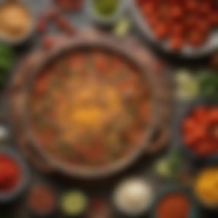 A colorful display of ingredients for Mexican casserole including beans, tomatoes, and spices
