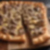 A delicious slice of Philly cheese steak pizza showcasing melted cheese and tender steak