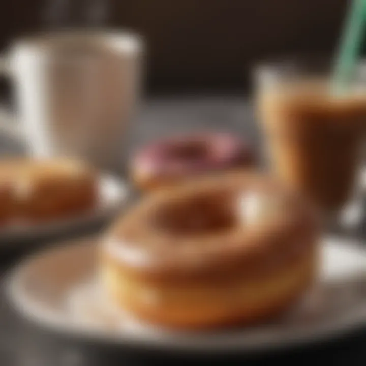 An inviting scene of coffee paired with a delicious donut, highlighting flavor combinations.