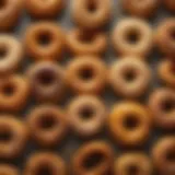 A beautifully arranged platter of doughnut crullers showcasing their unique twisted shape and golden color.