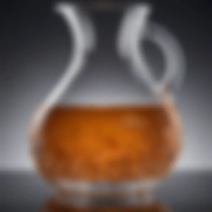 Close-up of K Duo Carafe showcasing its intricate design