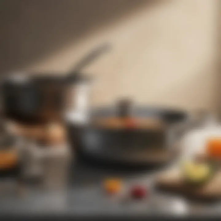 Close-up of cookware materials highlighting durability and functionality.