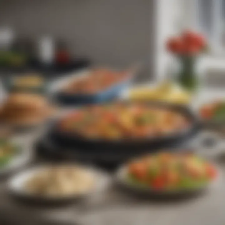 Various nutritious dishes prepared using the Presto Griddle Pan, showcasing health benefits
