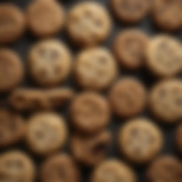 An arrangement of different variations of cookies
