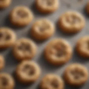 A tray filled with freshly baked cookies