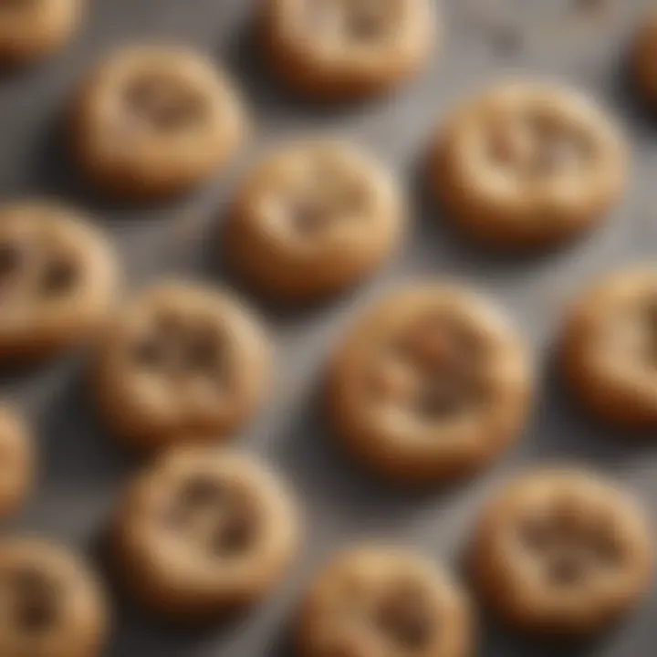 A tray filled with freshly baked cookies