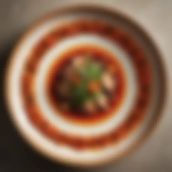 A close-up of a vibrant dish illustrating a recipe from The Slanted Door Cookbook.