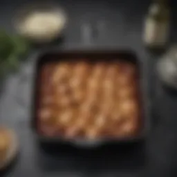 A large rectangular cast iron pan showcasing its sleek design and durable material.