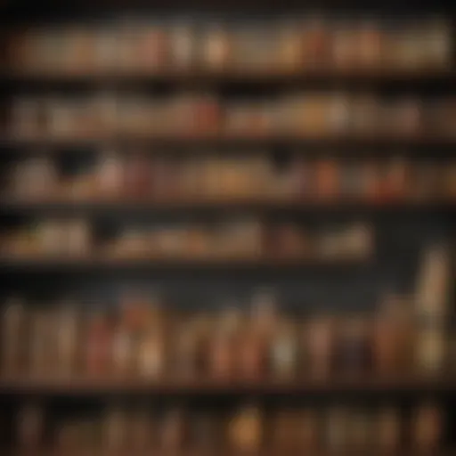 A collection of diverse chachkies displayed on a stylish shelf.