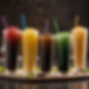 Diverse Offerings of Boba Beverages Showcase of diverse boba beverages and toppings