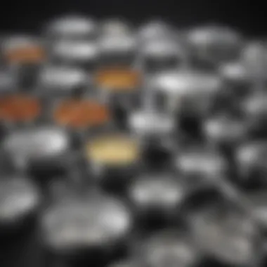 Variety of Stainless Steel Cookware Brands An assortment of brands of stainless steel cookware displayed
