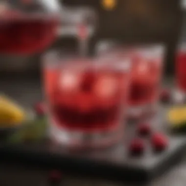 A festive gathering where vodka punch with cranberry juice is being enjoyed, highlighting its role in social occasions.