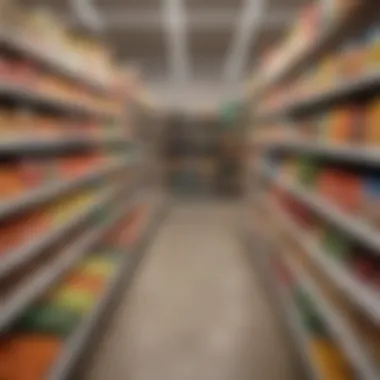 A well-organized grocery store aisle filled with healthy snacks