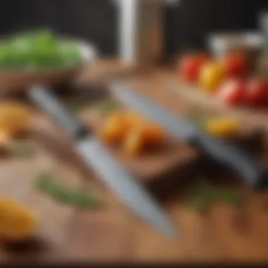 A pristine kitchen setup showcasing well-maintained cutting tools