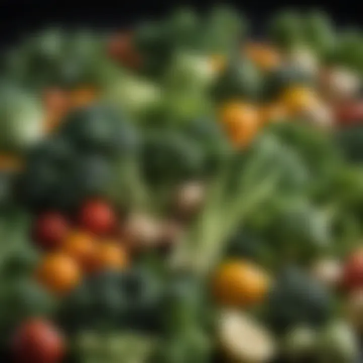 Nutritious green vegetables packed with vitamin C
