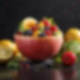 Fresh fruits promoting digestive health