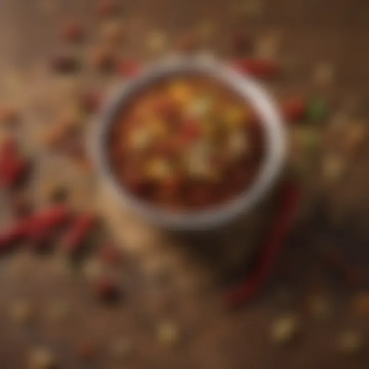 An assortment of fresh ingredients that complement Wick Fowler Chili Mix.