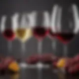 Elegant wine glasses showcasing a selection of fine wines