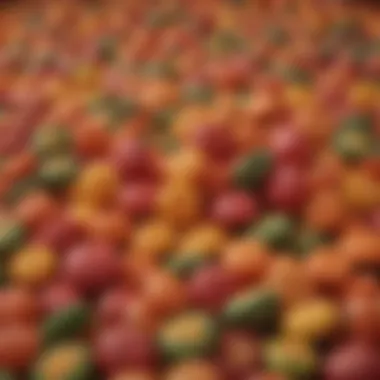 A close-up of Glorias Mexican candy, emphasizing its distinct texture and craftsmanship.