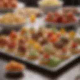 A vibrant spread of assorted appetizers perfect for group gatherings.