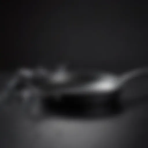 Close-up view of Gordon Ramsay's non-stick pan showcasing its sleek surface